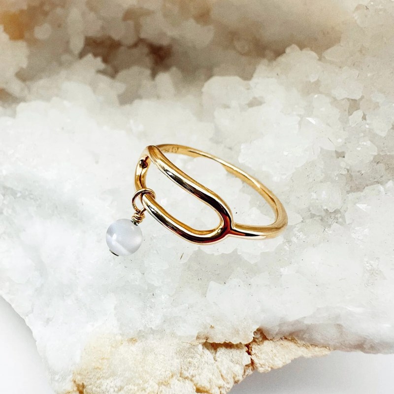 Bague pierre de lune julia or