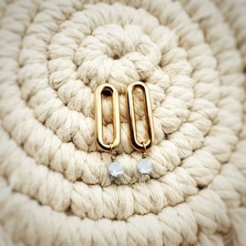 Boucles d'oreilles pierre de lune julia or