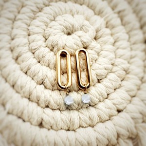 Boucles d'oreilles pierre de lune julia or