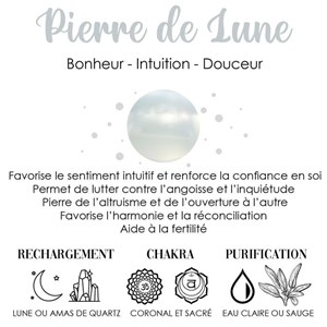 Boucles d'oreilles pierre de lune julia or