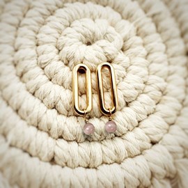 Boucles d'oreilles pierre de soleil julia or