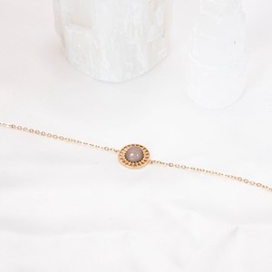 Bracelet pierre de soleil leonie or