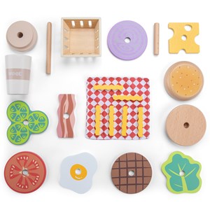 Ensemble de fast food en bois