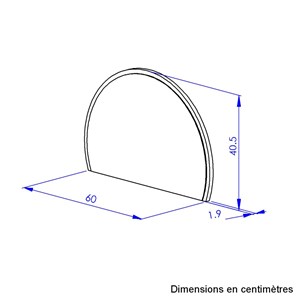 Miroir galipette gris