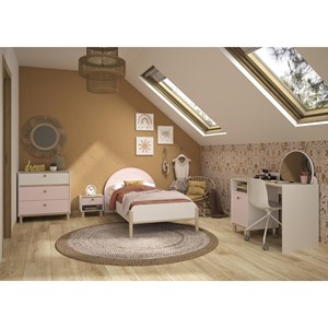 Lit simple 120x200 cm rose