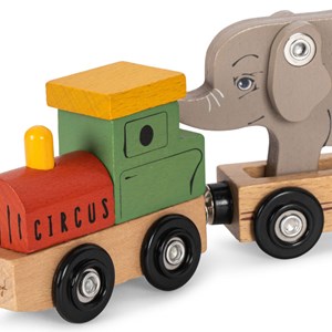 Train d'animaux en bois