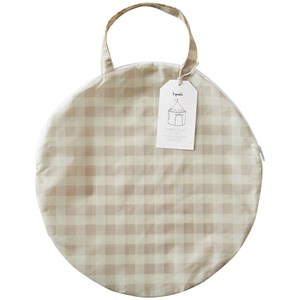Tente de jeu en tissu recyclé vichi beige