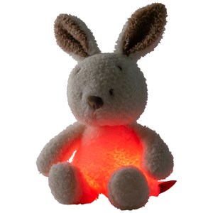 Peluche veilleuse lapin ecru (25 cm)