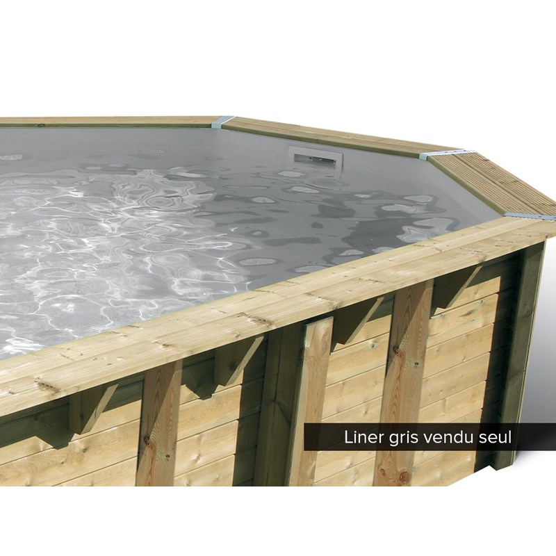 Liner seul gris pour piscine bois océa 5,50 x 3,55 x 1,20 m - ubbink