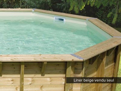 Liner seul beige pour piscine bois sunwater 5,55 x 3,00 x 1,40 m - ubbink