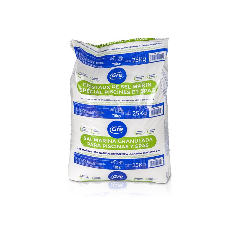 Lot de 2 sacs de sel de piscine granulé 25 kg - gré