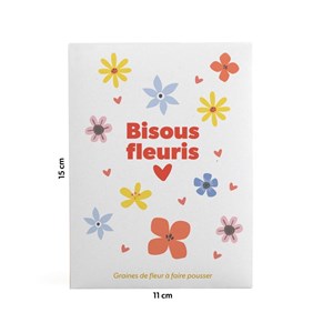 Sachet message - bisous fleuris