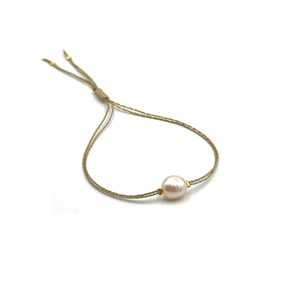 Bracelet perle de culture ajustable éclat de nacre