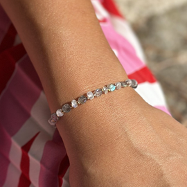 Bracelet labralune délicat mélange de pierre de lune et labradorite