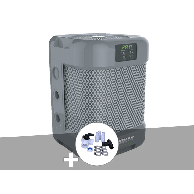 Pompe à chaleur 5,50 kw poolex q-line 5 + kit by-pass ø 32&nbsp;38 mm