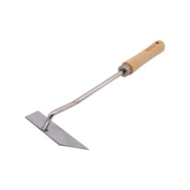 Binette à main en acier inoxydable, manche bois fsc - nature