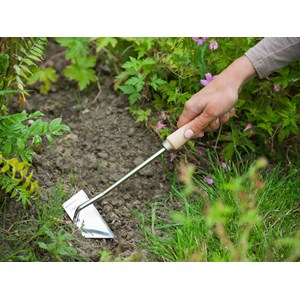 Binette à main en acier inoxydable, manche bois fsc - nature