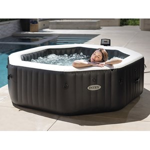 Spa gonflable purespa carbone octogonal bulles et jets 6 places - intex