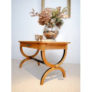 Table basse en bois et cuir n°720