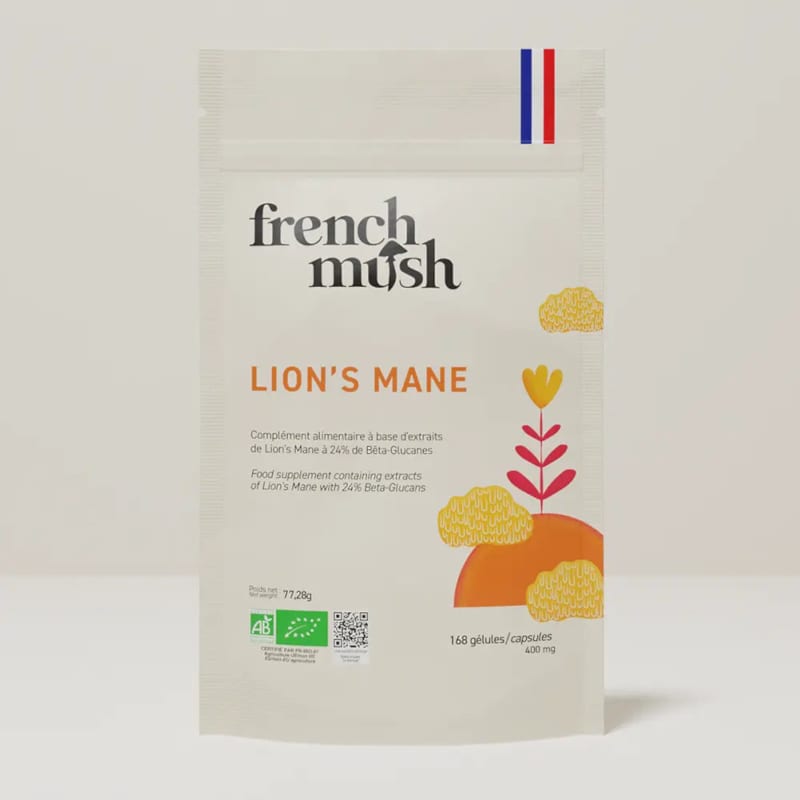 French Mush - Gélules extrait de lion's mane focus mémoire clarté 168 gélules french mush