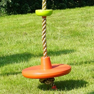 Agrès corde à nœuds avec disque en plast