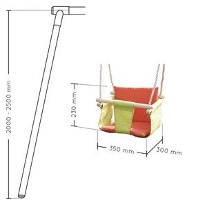 Siège de balançoire bébé en tissu souple