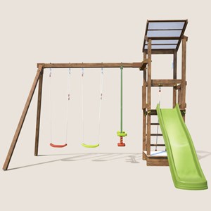Aire de jeux avec toboggan happy swing 1