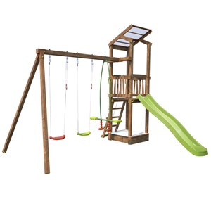 Aire de jeux avec toboggan happy swing 1