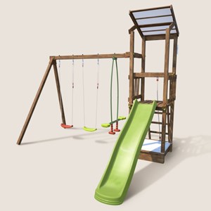 Aire de jeux avec toboggan happy swing 1
