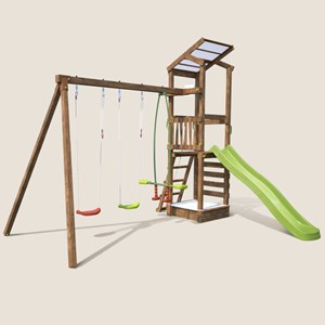 Aire de jeux avec toboggan happy swing &