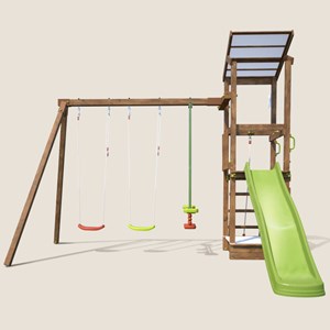 Aire de jeux avec toboggan happy swing &