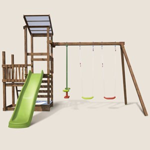 Aire de jeux 2 tours avec toboggan funny