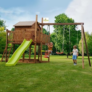 Aire de jeux pour enfant maisonnette ave