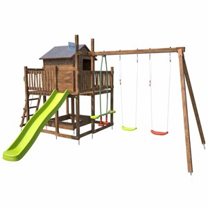 Aire de jeux pour enfant maisonnette ave