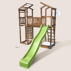 Aire de jeux 2 tours avec toboggan funny