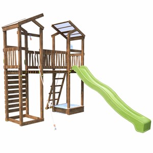 Aire de jeux 2 tours avec toboggan funny