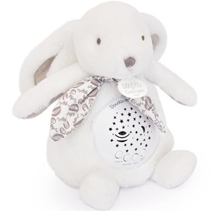 Veilleuse musicale projections d'étoiles blanc (24 cm)