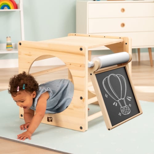 Active Tots - Cube d'escalade avec tableau créatif