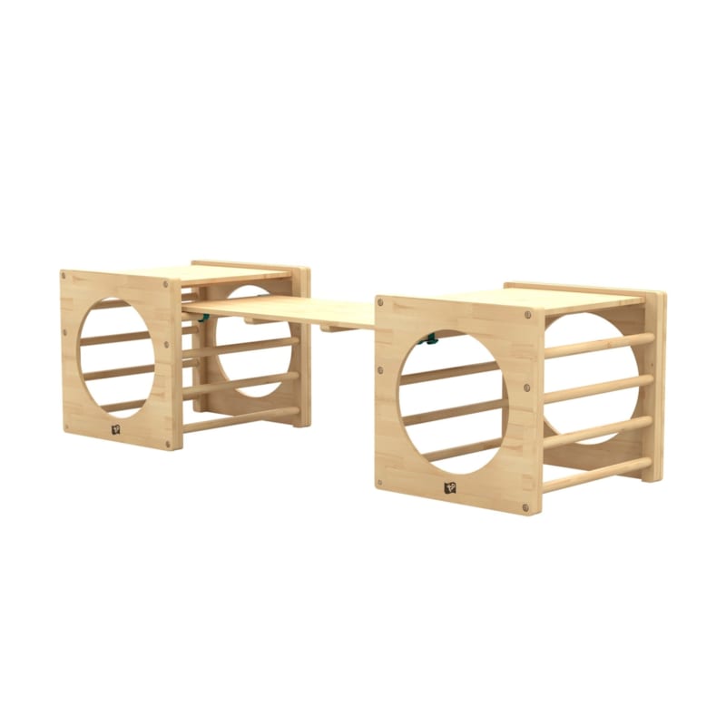 Cubes d'escalade x2 avec pont-toboggan (Active Tots) - Image 1