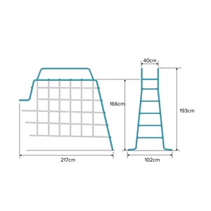 Filet à grimper avec pont de singe