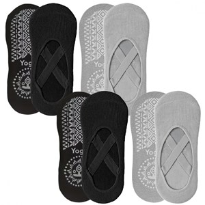 4 paires chaussettes antidérapantes yoga Multicolore