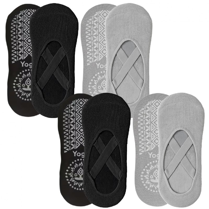 4 paires chaussettes antidérapantes yoga