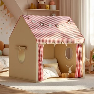 Tente de jeu enfants grande ouverture - rose