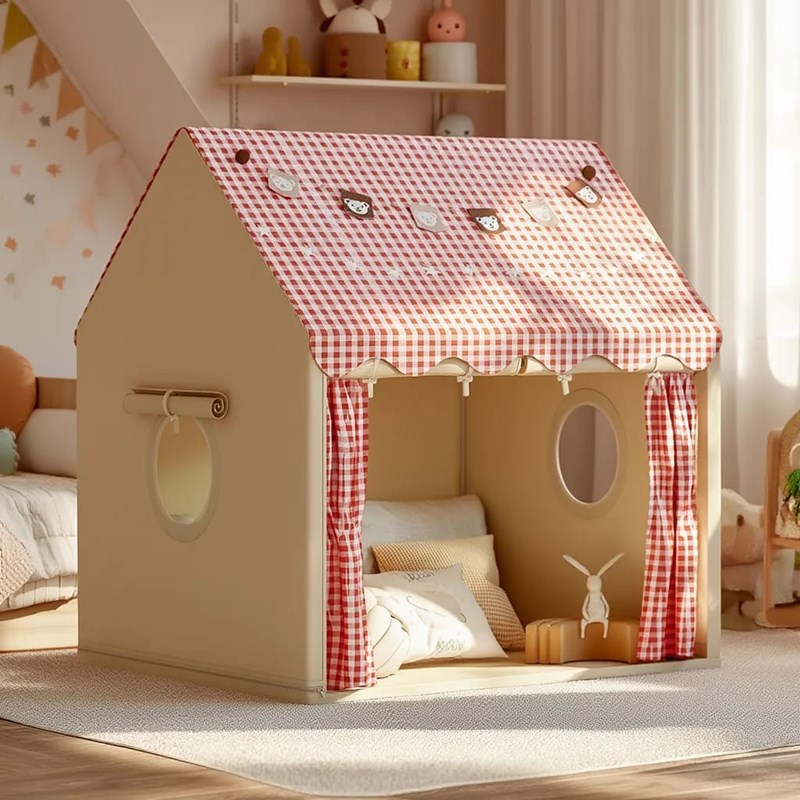 Tente de jeu enfants grande ouverture - rose