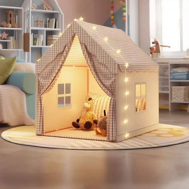 Tente de jeu enfants beige