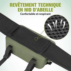 Sac banane de pêche imperméable - certifié ipx8 olive