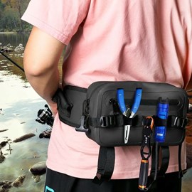 Sac banane de pêche imperméable - certifié ipx8 noir