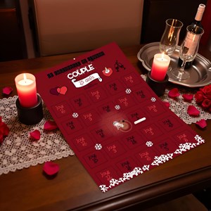 Pochette surprise pour couple, calendrier 25 défis et calendrier perpétuel