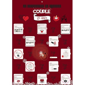 Pochette surprise pour couple, calendrier 25 défis et calendrier perpétuel