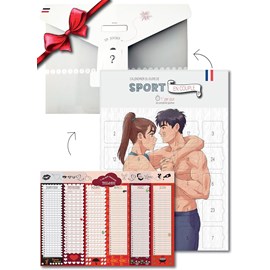 Pochette surprise couple sportif, calendrier 25 défis et calendrier perpétuel